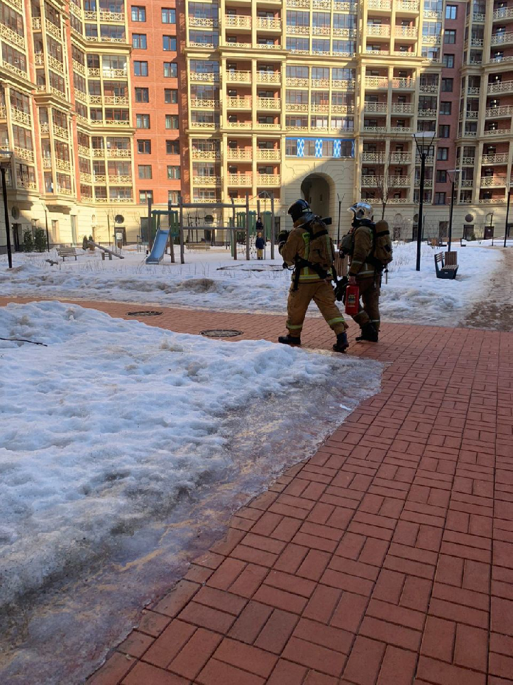 Возгорание на этаже ЖК